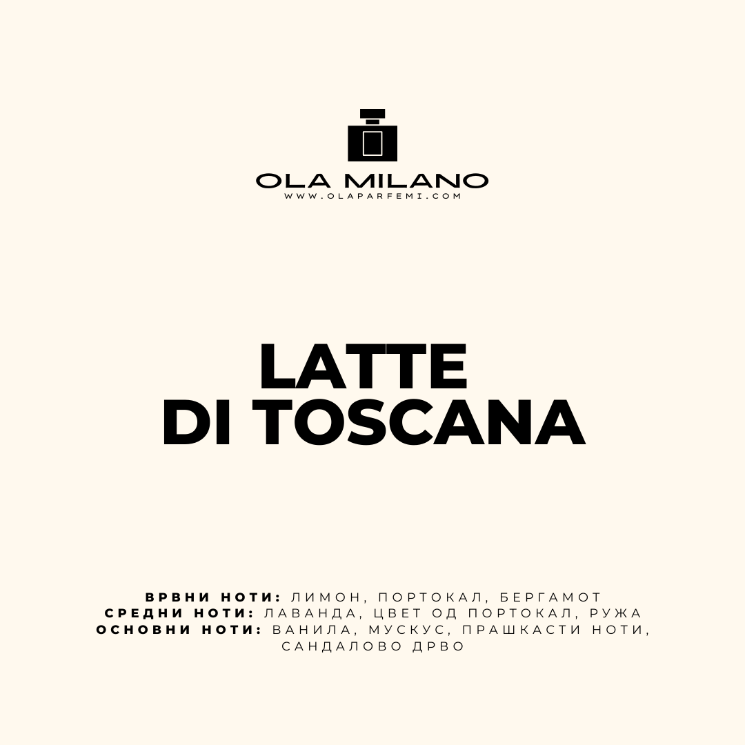 LATTE DI TOSCANA INSPIRED BY GIARDINI DI TOSCANA BIANCO LATTE 50ml