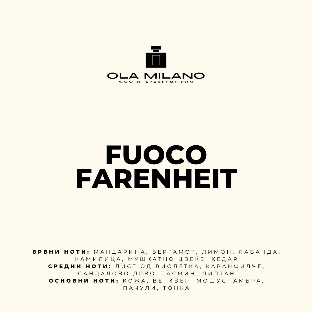 FUOCO FARENHEIT INSPIRED BY DIOR FAHRENHEIT 100ML